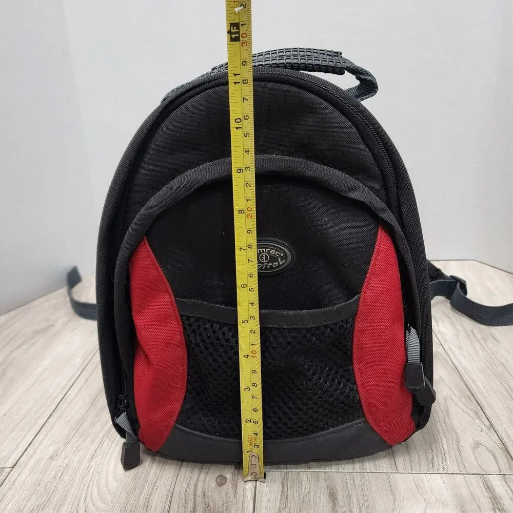 Tamrac Digital SLR Padded Camera Bag Backpack Red Black Travel 12 x 9 x6